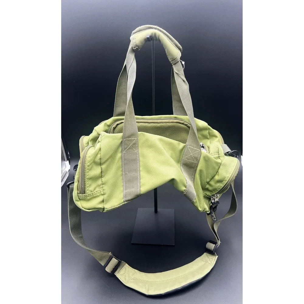 Cabelas Sage Green Canvas Duffel Bag Small Gear Utility Travel Shoulder Strap